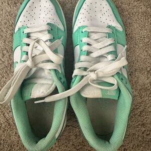 Kids Green and White Sneakers